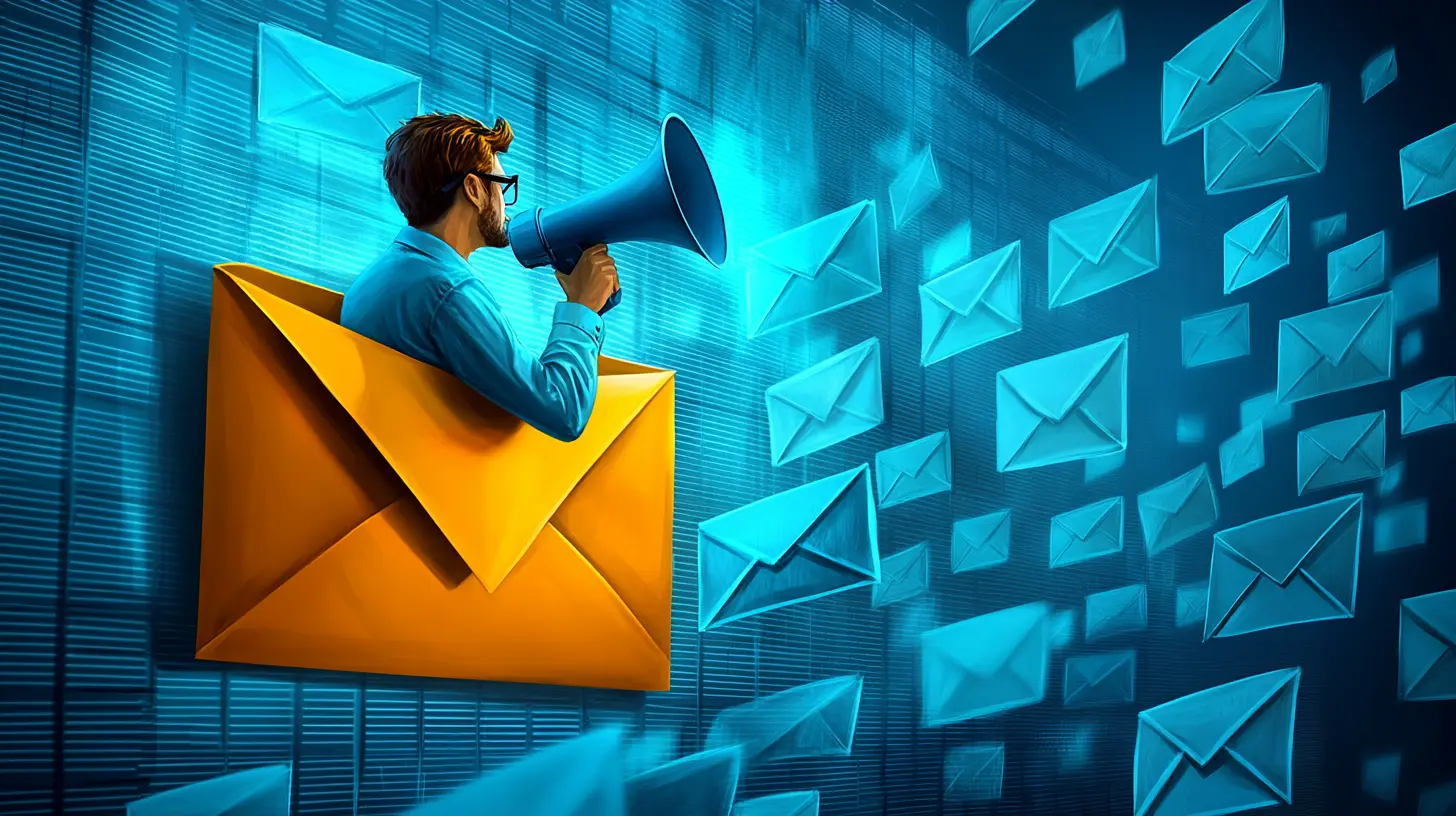 Professional using email marketing software